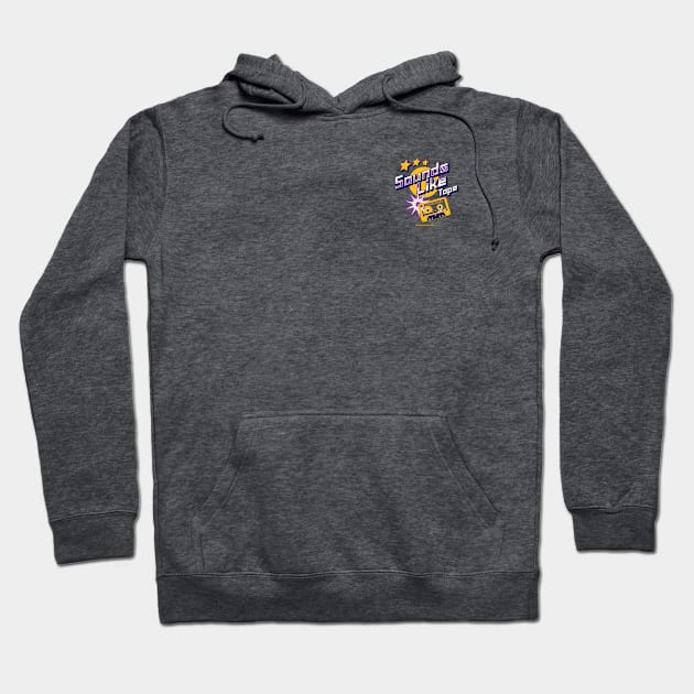 Sounds Like Tape (Yellow & Purple Vintage Cassette) Hoodie by Soundsliketape